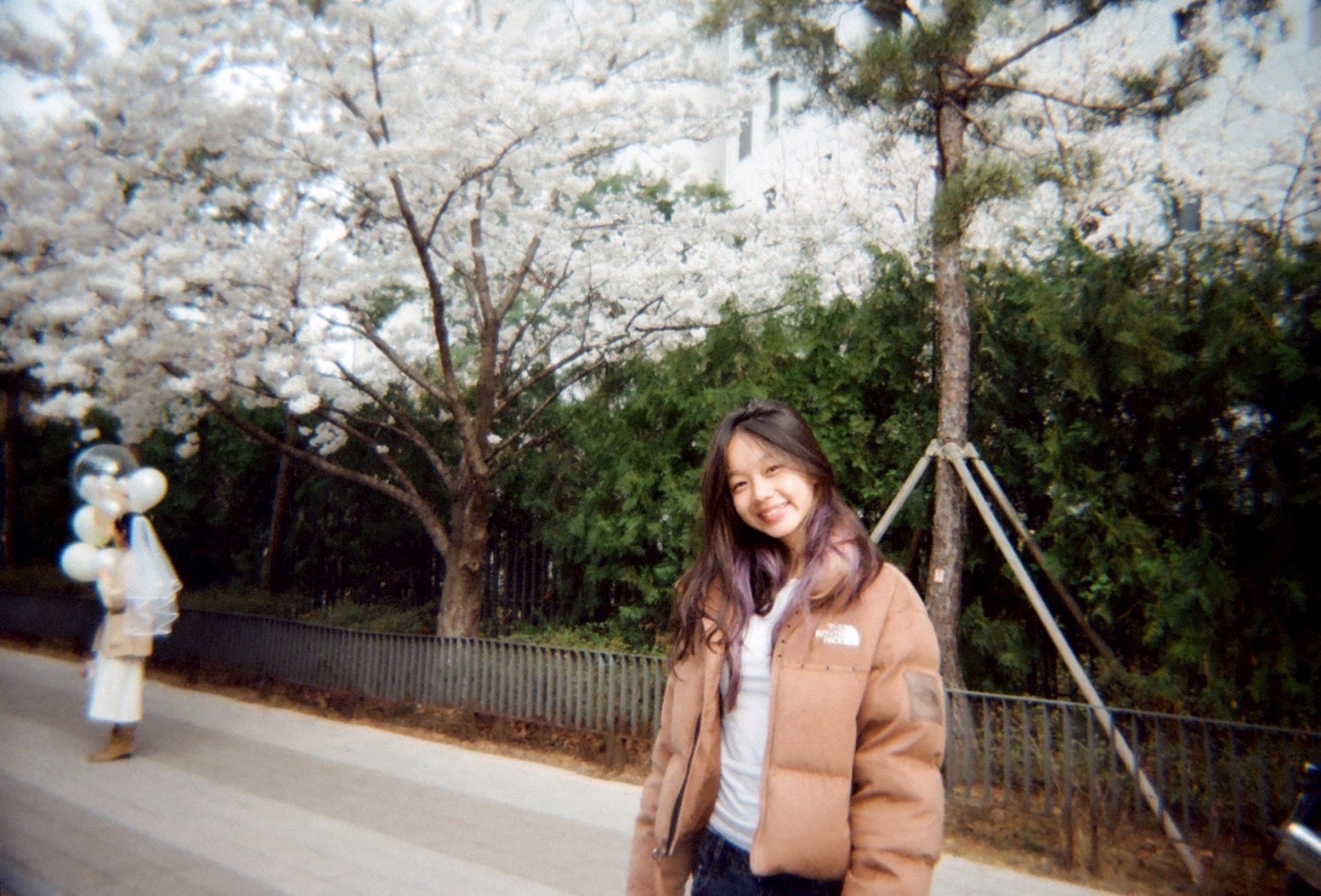 Jessica with cherry blossoms