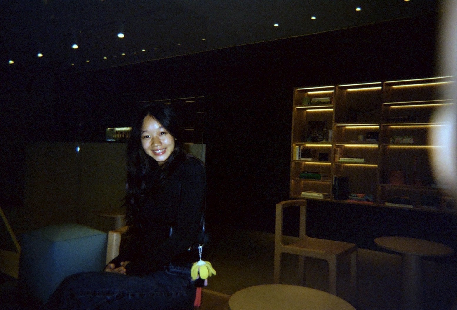 Jessica in late-night cafe